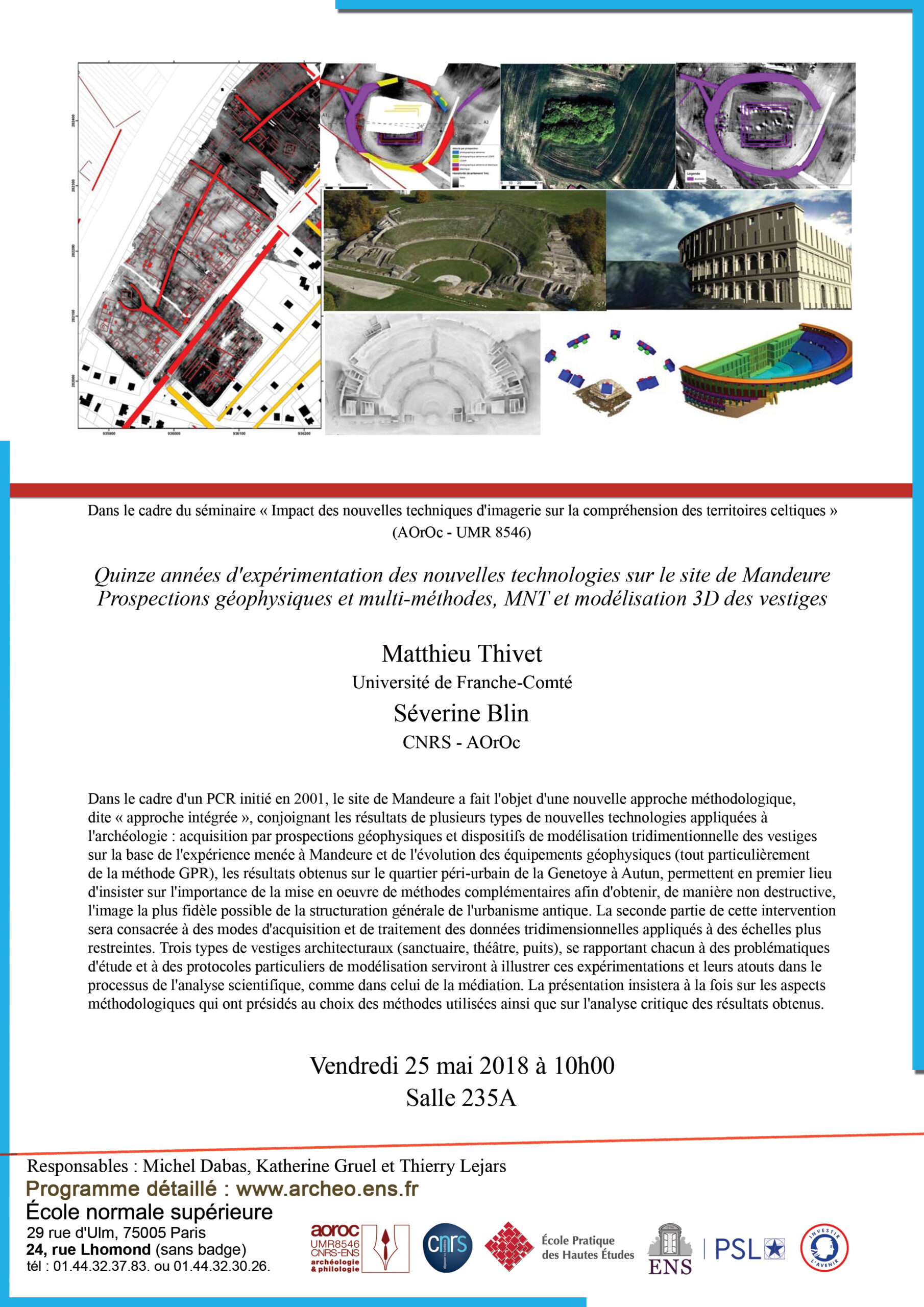 Séminaire de protohistoire celtique vendredi 25 mai 2018